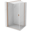 Mexen Mist-B, 1-krídlový výklopný sprchový kút 85 x 120 cm, číre sklo, medený matný profil, 8A2T-085-120-65-00