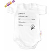 Baby Nellys Body Kr. rukáv vel. 68, biele - Narodil / a som sa ... 86 (12-18m)