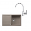 SET694 - Gránitový drez Blanco Metra XL 6 S tartufo + Kuchynská batéria Rosan Zerro JZ38101 chróm