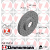 ZIMMERMANN Brzdový kotúč 250.1352.52