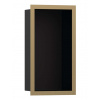 Hansgrohe XtraStoris Individual Výklenok do steny s designovým rámom, 30x15x10 cm, matná čierna/kefovaný bronz 56095140-HG