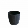 Prosperplast kvetináč 25cm RATOLLA ROUND DRLO250-S433 antracit plastový PROSPERPLAST