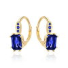 Beneto Stříbrné náušnice s modrým krystalem AGUC3350DB-GOLD