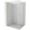 Mexen Mist H Duo skladací sprchový kút 90 x 85 cm, priehľadný, brúsené zlato - 8A5-090L-085P-55-00