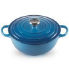 Le Creuset - Liatinový rodinný hrniec okrúhly s pokrievkou 26cm/4,1l - La Marmite modrý