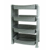 MEGA PLAST Mega Plast, SHELF regál polyratan, 41 x 30 x 65 cm, světle šedá