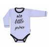 Baby Nellys Body dlhý rukáv, Little Prince - modré Velikost koj. oblečení: 56 (1-2m)