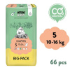 Muumi Baby Big Pack 5 MAXI+ 10-16 kg 66 ks