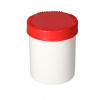 Plastové dózy z HDPE s vekom, guľaté, prírodné - priehľadné, 1500 ml, UN schválenie, 5 ks