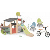 Set hracie centrum a balančné odrážadlo Multisport Fun Center Life Smoby so 150 cm šmykľavkou a piknikový stôl so stoličkami
