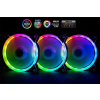 1stCOOL Fan KIT AURA EVO 1 ARGB, 3x Dual Ring fan + ARGB Nano controller KIT-AURA-EVO-1 1stCool