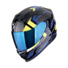 Moto přilba EXO-520 EVO AIR SENSUS černo/modro/fluo žlutá - Velikosti XL
