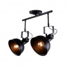 ACA DECOR Retro stropné svietidlo RIVIERA max. 2x60W/E27/230V/IP20, čierne
