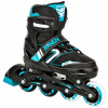 Nastaviteľné Kolieskové Korčule RAVEN Helixi Black/Mint 38-42 Kolieska s LED