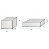 JVPLUSAV Nepremokavé krycie plachty v tvare kocky / kvádra 100 x 56 x 14cm PVC 670g Farba béžová
