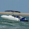BIMINI SO SIEŤOVANÝMI STENAMI A 4 OBLÚKMI 243X(200-213)X137 CM