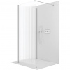 CERANO - Sprchová zástena Walk-in Onyx Corner Cube Ľ/P - 8 mm - hranatá vzpera - chróm, ryhované sklo - 150x60x200 cm