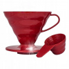 Drip Hario kávovar Dripper plast V60-02 červený