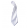Premier Workwear Pánska saténová kravata PR750 White 144 x 8,5 cm