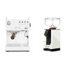 Ascaso Steel UNO PID, White&Wood + Eureka Mignon Perfetto, BL white