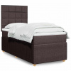 Box spring postel s matrací tmavě hnědá 100 x 200 cm textil Hnědá 3294270
