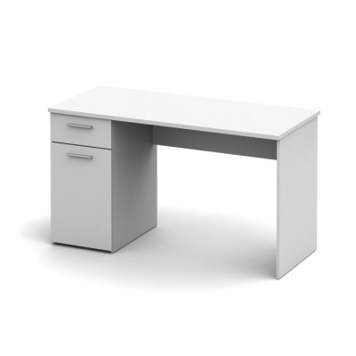 Tempo Kondela Písací stôl, biela, EGON (137x76,3x60cm)