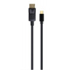 Gembird kábel Mini DisplayPort (M) na DisplayPort (M), 4K/30Hz, 1.8 m, čierny CCP-mDP2-6