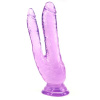 Gelový penis s přísavkou Double Head Dildo