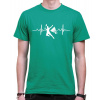 Fajntričko Tričko - EKG badminton, Farba zelená, Strih/ Variant Pánsky/UNISEX