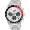 Strieborné pánske hodinky na náramku Lorus RZ527AX9 Chronograf Solar GRAWER