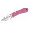 Zatvárací nôž KA-BAR® Dozier Folding Hunter – Strieborná čepeľ - Satin, Ružová