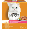 Gourmet Gold hovädzina a kura morka a kačica morské ryby králik a pečeň 8 x 85 g