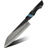 IZMAEL Damaškový kuchynský nôž Zetsurin Chef/Čierna/Modrá 20.3 cm