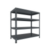Skrutkovaný regál do garáže Biedrax 45 x 100 x 100 cm, antracitový, 4 police, nosnosť 150 kg na policu