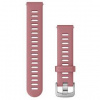 Remienok Garmin Quick Release (18 mm) silikónový, Light Pink – Silver 010-11251-3H
