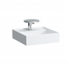 Laufen Kartell BY LAUFEN Umývadlo 46x46cm,1otv.pre batériu+1otv.vpravo, bez prepadu, biela H8153310008151