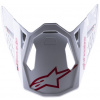 ALPINESTARS šilt pre prilby SUPERTECH S-M8 RADIUM 2 červená/biela lesklá