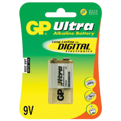 GP - Ultra Alkaline 9V Block, batéria, blister 1ks