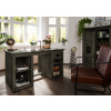 Bighome - IRON Písací stôl mango 140x80x76, sivý, lakovaný