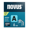 NOVUS tenké drôtené sponky typ A, 53 F/6 mm, 5000 ks