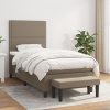 Box spring postel s matrací taupe 100 x 200 cm textil Hnědošedá 3136497