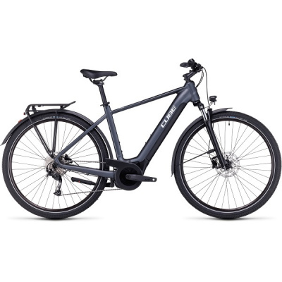 Elektrobicykel CUBE Touring Hybrid ONE 500 grey´n´white 2023, Veľkosť bicykel 54