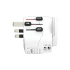 Cestovný adaptér SKROSS PRO Light USB AC45PD - svetový, UK+USA+AUS/CN, univerzálny, uzemnený, USB A+C 45W