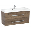 Swiss aqua technologies Koupelnová skříňka s umyvadlem SAT Cube Way 100x40 cm dub wellington CUBE2100ZDW