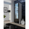 Cama Meble Vitrína SOHO S1, biely mat/čierny lesk