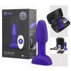 b-Vibe Rimming - rotačný anál vibrátor s perličkami (fialový)