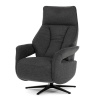 TV-B3973 GREY2, Luxusné elektrické relaxačné kreslo, sivá látka, s otočnou funkciou