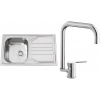 Set Sinks N62 (dřez Okio 800 V 0,7 mm matný + baterie Cornia Chrom - lesklý)