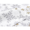 Dreamy Linens Vianočné prestieranie bavlnené, biele Snehové Vločky