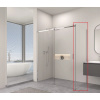 Erga Lynn, pevná stena pre sprchový kút 110x195 cm, 8mm číre sklo, chrómový